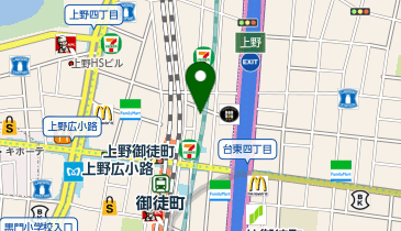 ABC-MART 上野店の地図画像