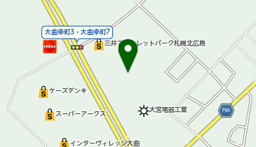 HAWKINS/VANS/その他のアウトレット HAWKINS/DANNER三井アウトレットパーク札幌北広島店の地図画像