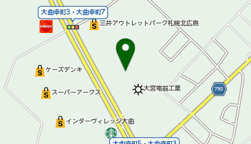 HAWKINS/VANS/その他のアウトレット VANS三井アウトレットパーク 札幌北広島店の地図画像