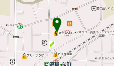 ABC-MART 高槻阪急スクエア店の地図画像