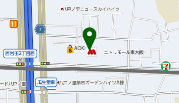 ABC-MART ニトリモール東大阪店の地図画像