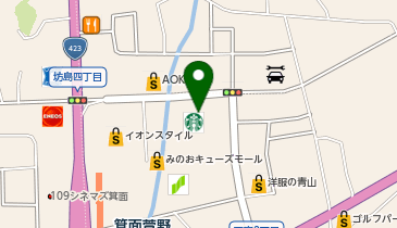 ABC-MART みのお キューズモール店の地図画像