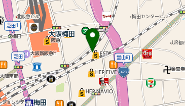 ABC-MART 梅田EST店の地図画像