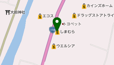 しまむら 大子店の地図画像