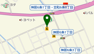 しまむら 神居店の地図画像