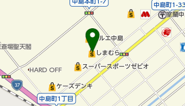しまむら モルエ中島店の地図画像