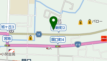 しまむら 関店の地図画像