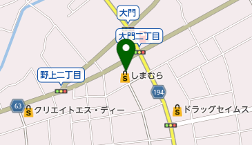 しまむら 野上店の地図画像