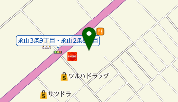 バースデイ 永山店の地図画像