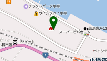 バースデイ ウイングベイ小樽店の地図画像