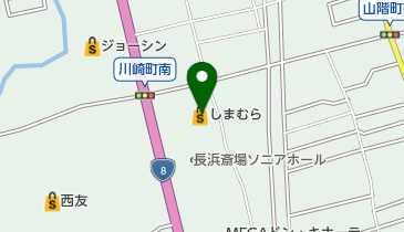 バースデイ 長浜店の地図画像