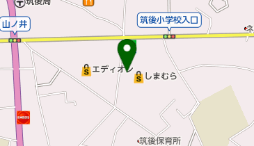バースデイ 筑後店の地図画像