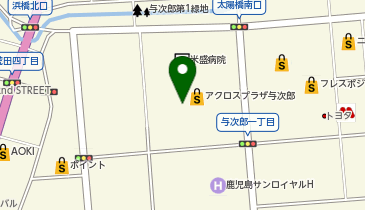 バースデイ アクロスプラザ与次郎店の地図画像