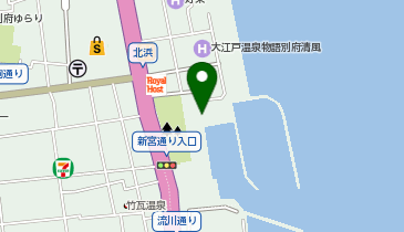 べっぷ海の駅の地図画像