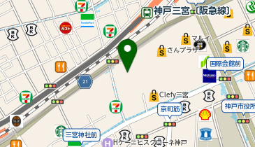 長田本庄軒三宮センタープラザ店の地図画像