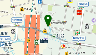 丸亀製麺 仙台東口店の地図画像