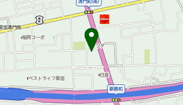 丸亀製麺 草加店の地図画像