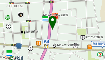 丸亀製麺 あきる野店の地図画像