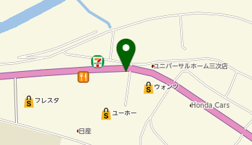 丸亀製麺 三次店の地図画像