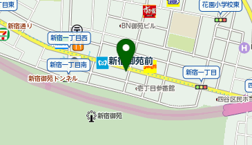 丸亀製麺 新宿御苑前店の地図画像