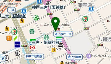 丸亀製麺 三宮磯上通店の地図画像