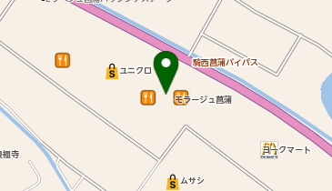 丸亀製麺 モラージュ菖蒲店の地図画像