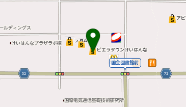 丸亀製麺 ビエラタウンけいはんな店の地図画像