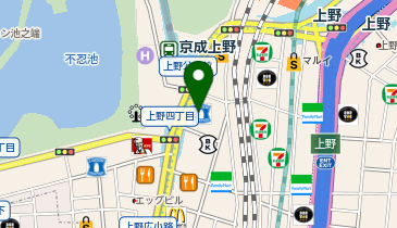 丸亀製麺 上野中央通り店の地図画像