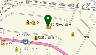 豚屋とん一イオンモール成田の地図画像