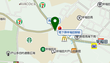 丸亀製麺 早稲田店の地図画像