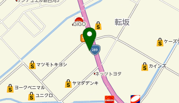 丸亀製麺 メガステージ白河店の地図画像