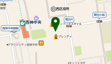 丸亀製麺 西神中央プレンティ店の地図画像