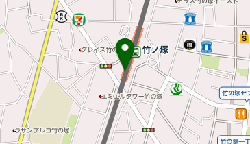 丸亀製麺 エキア竹ノ塚店の地図画像