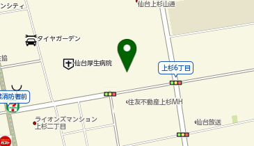 丸亀製麺 イオンモール仙台上杉店の地図画像