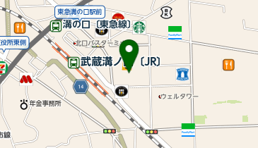 丸亀製麺 マルイファミリー溝口店の地図画像