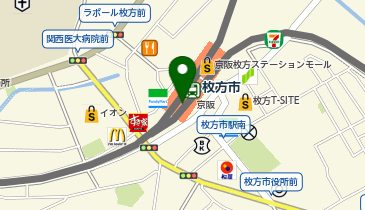 ドコモショップ 枚方モール店の地図画像