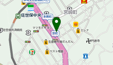 ドコモショップ 佐世保京町店の地図画像