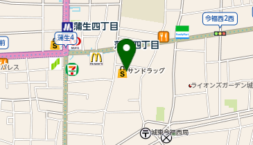 サンドラッグ 城東店の地図画像