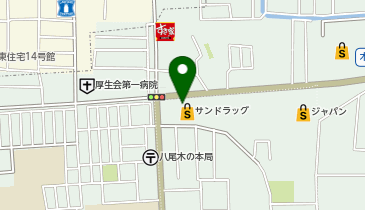 サンドラッグ 八尾木の本店の地図画像