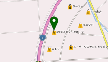 MEGAドン・キホーテ ル・パーク三川店の地図画像