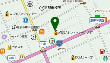MEGAドン・キホーテUNY恵那店の地図画像