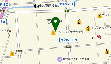 ダイレックス アクロスプラザ与次郎店の地図画像