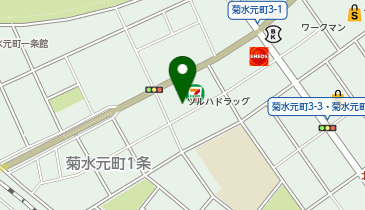 ツルハドラッグ 菊水元町店の地図画像