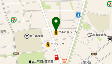 ツルハドラッグ 亀有店の地図画像