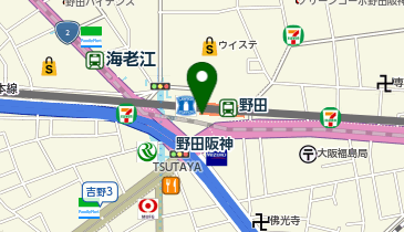 ツルハドラッグ 野田阪神アプラ店の地図画像