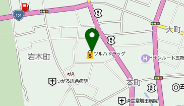 ツルハドラッグ 五所川原本町店の地図画像