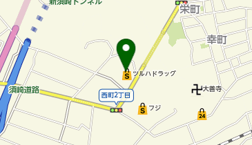 ツルハドラッグ 須崎西店の地図画像