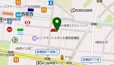 くすりの福太郎西葛西店の地図画像