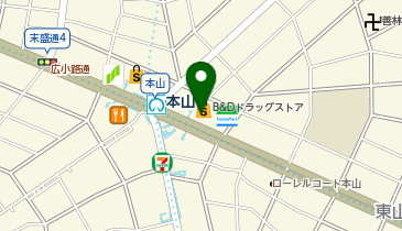 ツルハドラッグ 本山駅店の地図画像