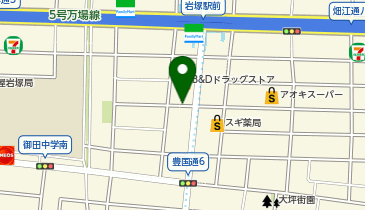 B&Dドラッグストア 岩塚店の地図画像